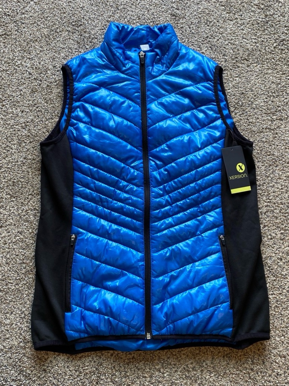 Xersion NWT Women’s Bright Blue Quilted Vest Size Large